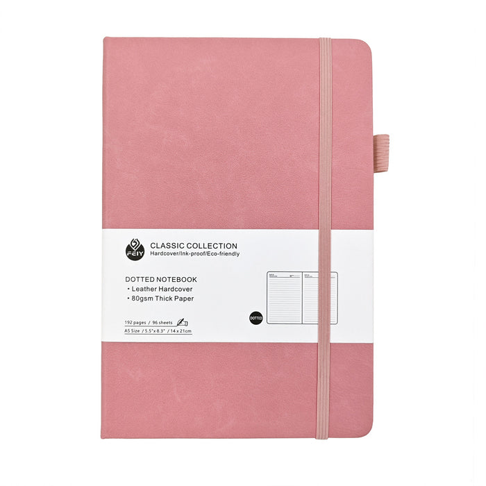 Wholesale Trendy Red Faux Leather A5 Notebook with Weather Lines