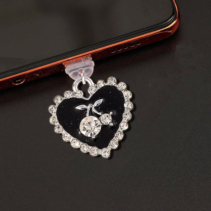 Wholesale Cherry-shaped diamond heart pendant for Mobile Phone Stands