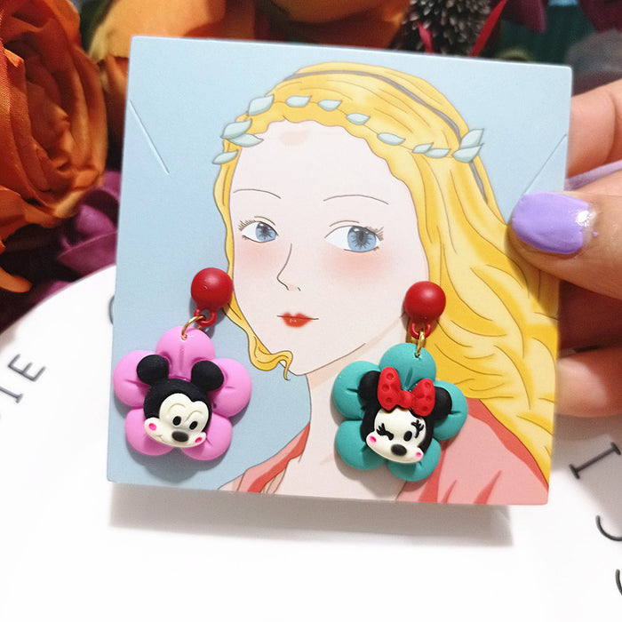 Wholesale Cartoon Resin Petal Earrings JDC-ES-Xingj038