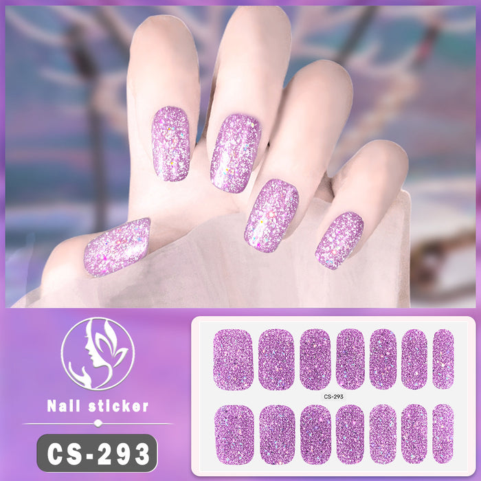 Wholesale Gradient Four-color No-bake Gel Nail Stickers JDC-NS-ARS005