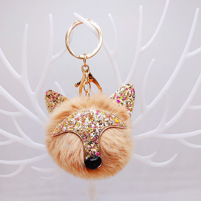 Wholesale Plush pendant, car keychain, fur ball pendant, bag decoration