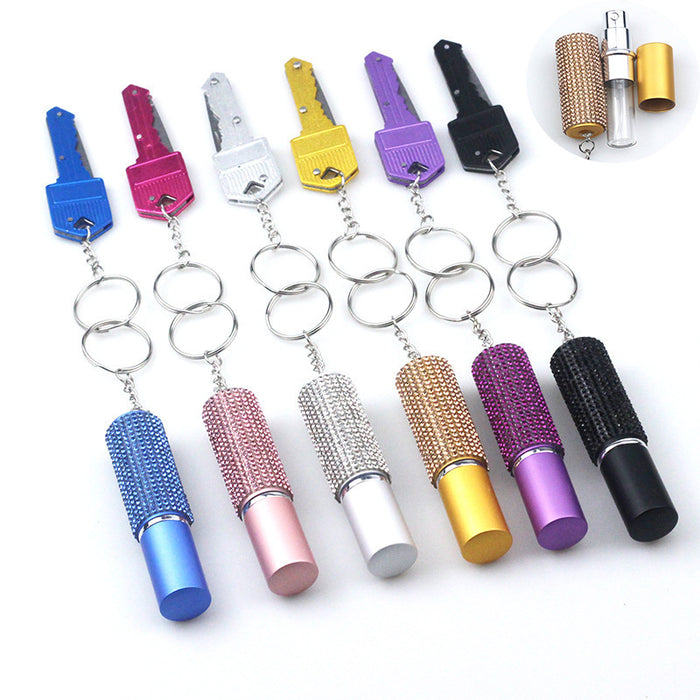 Wholesale Perfume Spray Diamond 2-piece Keychain JDC-KC-ZY033