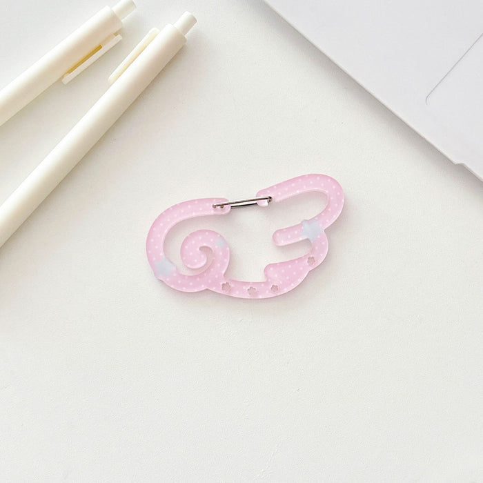 Wholesale Original Wave Point Wings Star Mountaineering Buckle Acrylic Pendant Keychain Bag Hanging Decorative Buckle