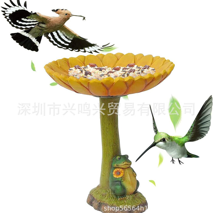 Wholesale Garden Decoration Tree Finger Crafts Fox Hedgehog Rabbit Gardening Hummingbird Drinking Water Bird Feeder Resin Ornaments