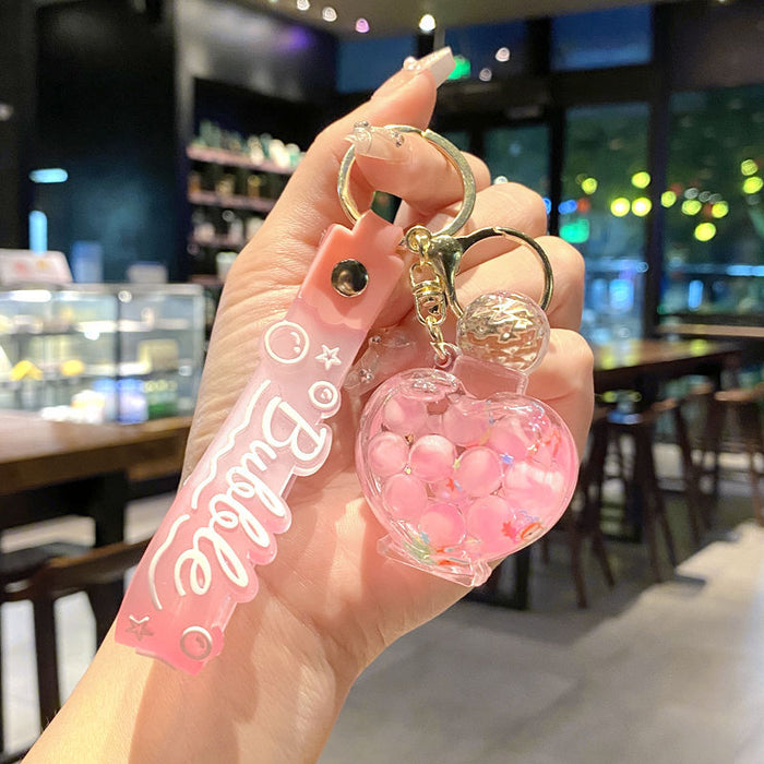 Wholesale Trendy Quicksand Large Shell Keychain Car Key Accessory MOQ≥2