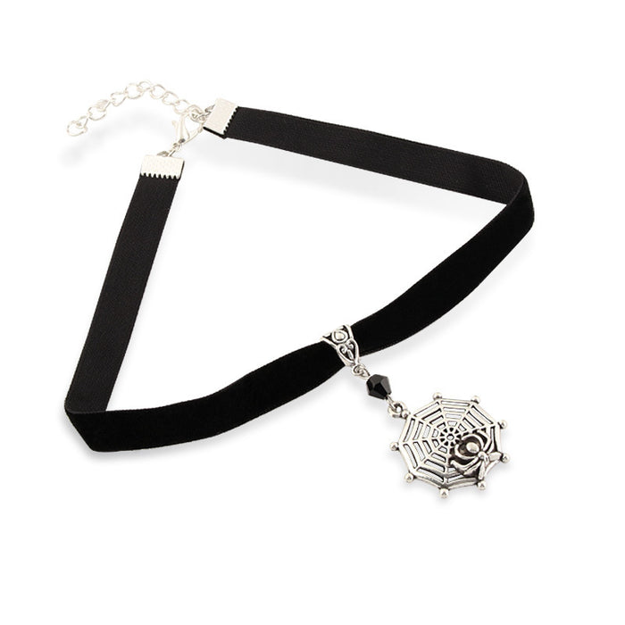 Wholesale Punk Velvet Retro Spider Collar Necklace Jewelry Gift