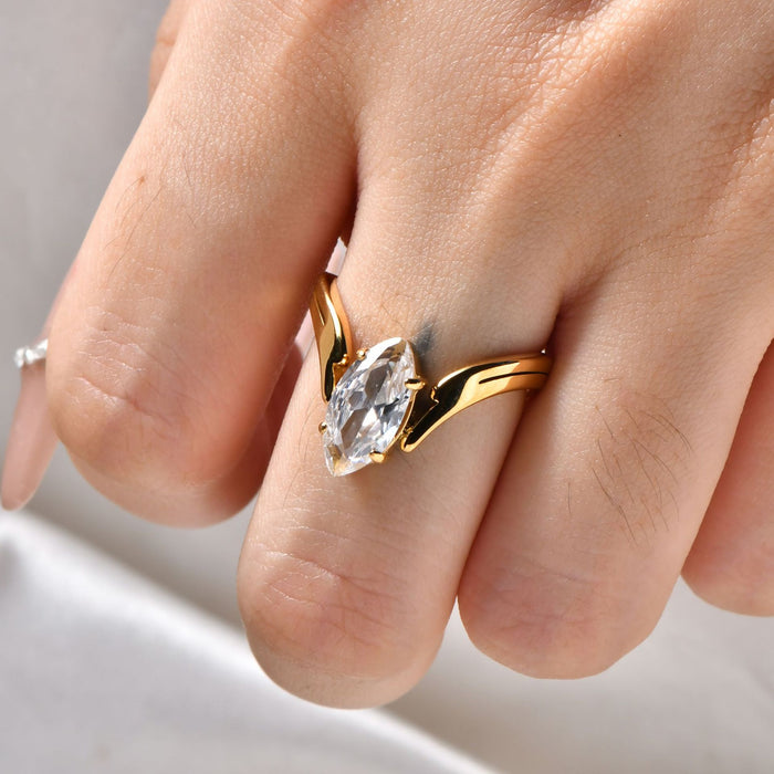 Wholesale Zircon Ring Titanium Steel Non-Fading