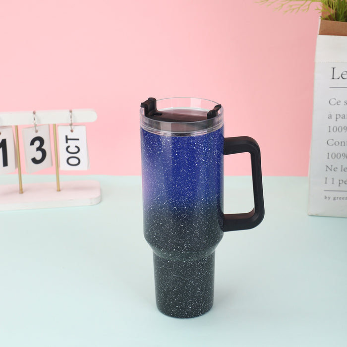 Wholesale  Luminous Handle Car Cup Double-Layer Stainless Steel Thermos Cup