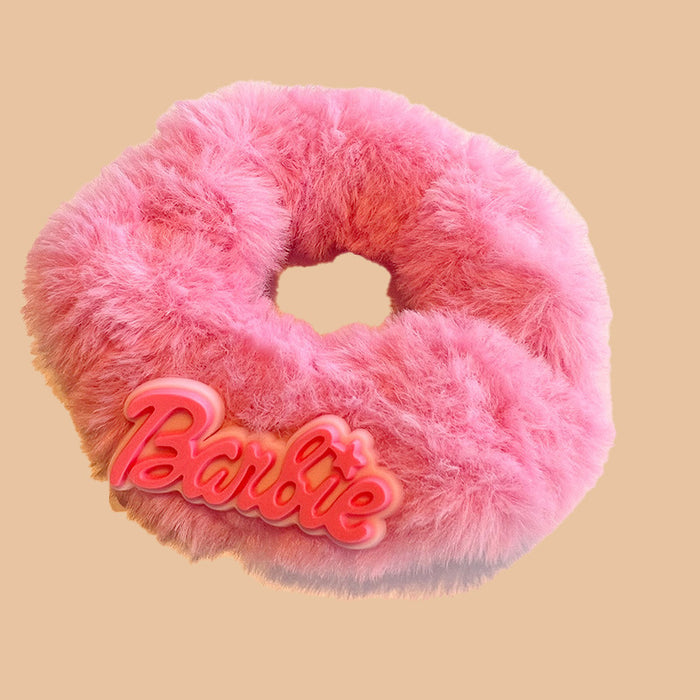 Wholesale Large plush textured scrunchie with bow