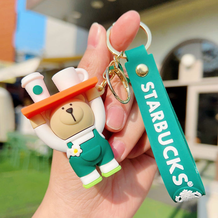 Wholesale Cute Bear Keychain Cartoon Pendant Car School Bag Hanging Gifts