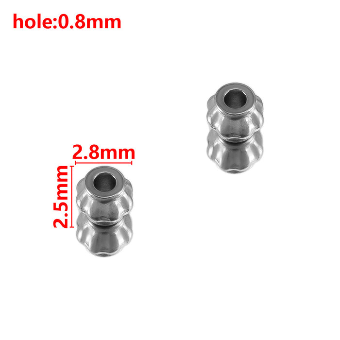 Wholesale Stainless steel hole bead lantern hole bead angular scattered bead separated bead handmade DIY bracelet bracelet bracelet bracelet bracelet