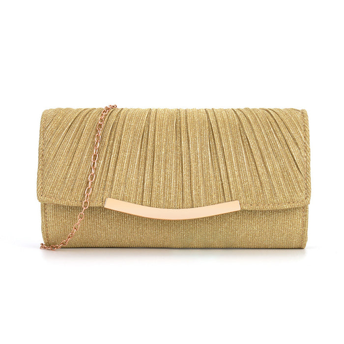 Wholesale cocktail purse pleated banquet bag chain shoulder bag