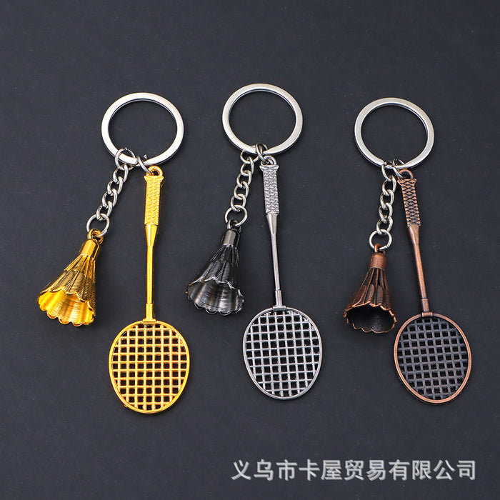 Wholesale Simulated Badminton Keychain Pendant Sports Souvenir Bag Pendant