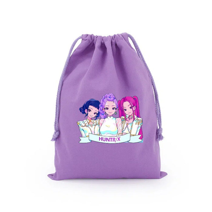 Wholesale Cartoon Canvas Drawstring Travel Storage Bag Handbags