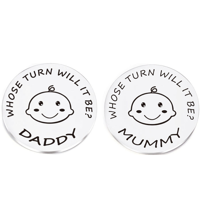Wholesale Newborn commemorative coin baby stainless steel decision coin