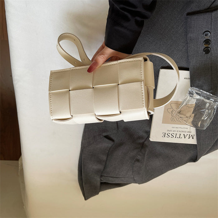 Wholesale Green Woven Small Square Crossbody Bag Daily Fashion Accessory