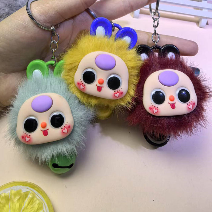 Wholesale Creative Popular Plush Doll  Keychain Car Bag Pendant Rabbit Fur Ball Pendant Student Commemorative Gift