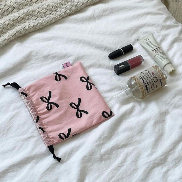 Wholesale Mini Drawstring Bag Bow Bundle Pocket Small Cloth Bag Jewelry