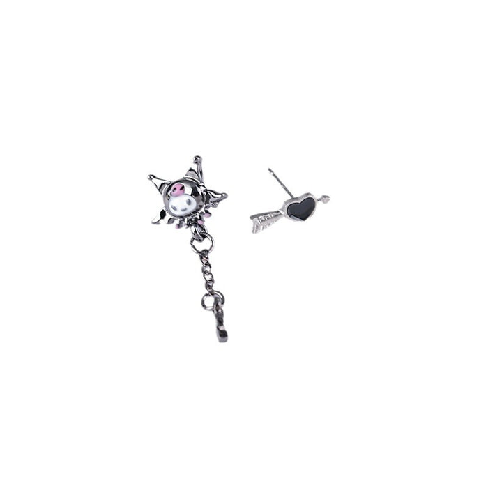 Wholesale Cartoon Asymmetric Tassel Alloy Stud Earrings JDC-ES-QingH014