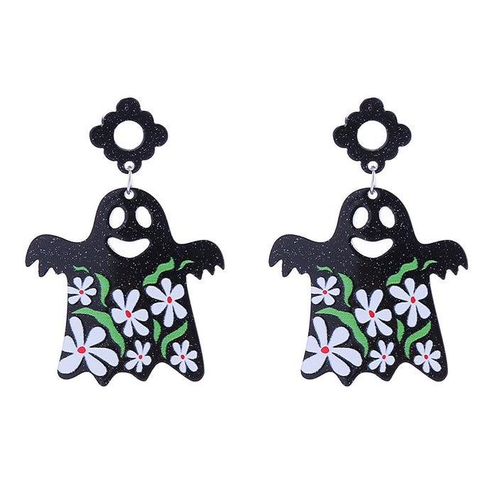 Wholesale Punk  Acrylic  Earrings Funny Pumpkin Skull Ghost Party Earrings