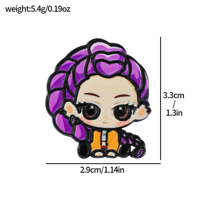 Wholesale Cartoon metal badge,  alloy printed brooch,  chest badge accessory pin