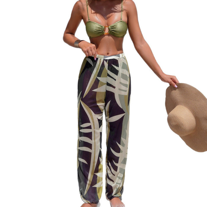 Wholesale New sexy mesh long pants women's beach swimsuit