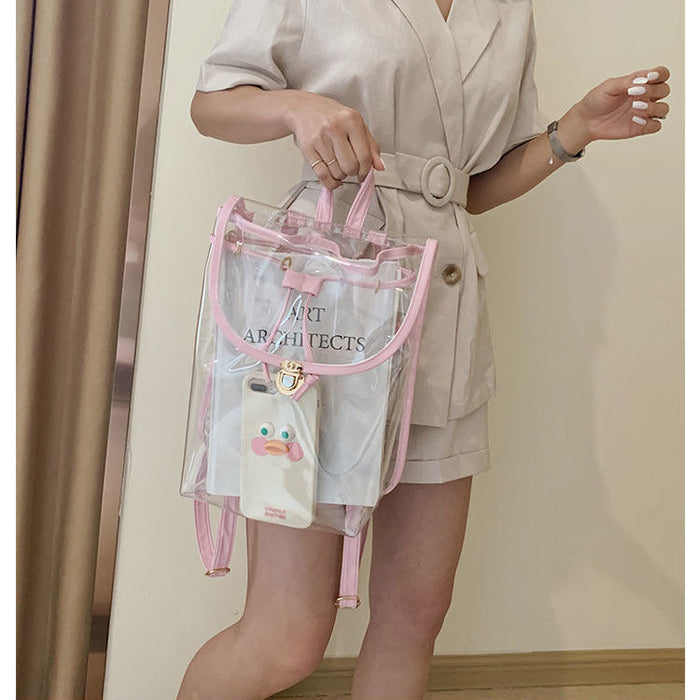 Wholesale New transparent PVC backpack for outdoor travel