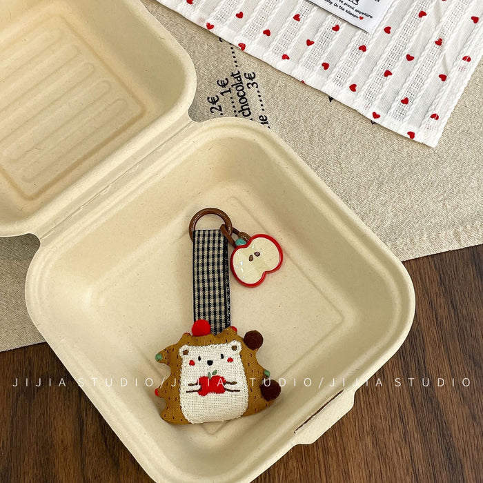 Wholesale Bear Pendant Fabric Small Animal Keychain Bag Hanging Accessories