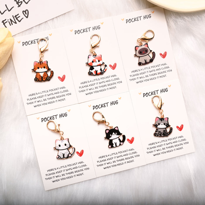 Wholesale Cute and able cartoon cat keychains