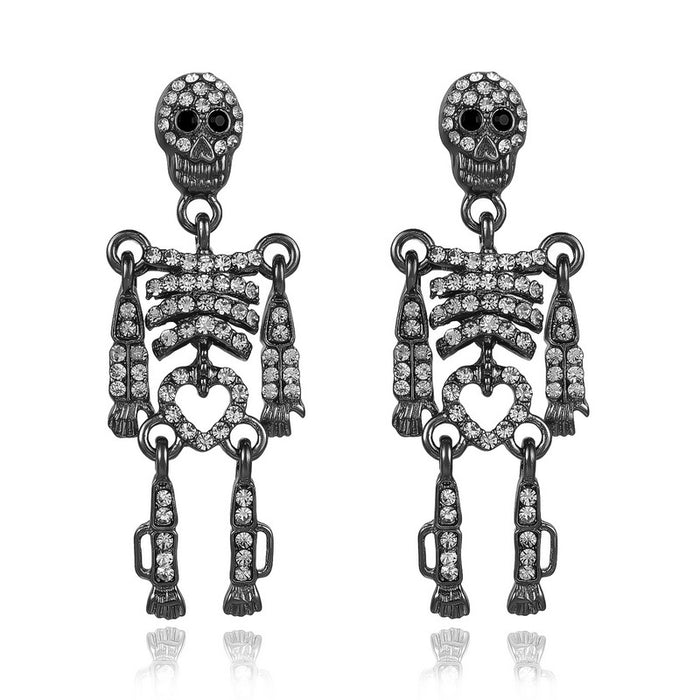 Wholesale Halloween Punk Skull Skeleton Earrings Party Jewelry Accessory