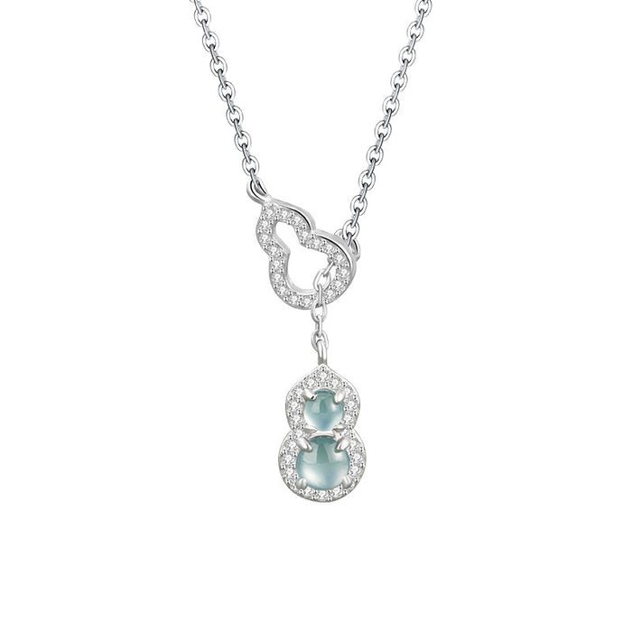 Wholesale  Double-ring gourd necklace women's clavicle chain necklace jewelry