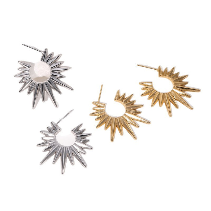 Wholesale Stainless Steel Earrings, Personalized 18K Gold-Plated Niche Titanium Steel Earrings