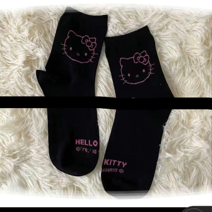 Wholesale Three-Color Polyester-Cotton Mid-Calf Cartoon Socks