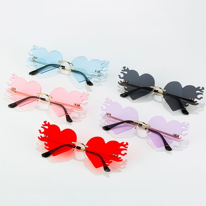 Wholesale Sunglasses Personalized frameless dazzling metal sunglasses Men's high-end glasses