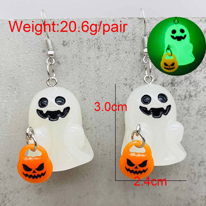 Wholesale  Earrings Luminous Ghost Pumpkin Corn Sugar Pendant Necklace  Jewelry