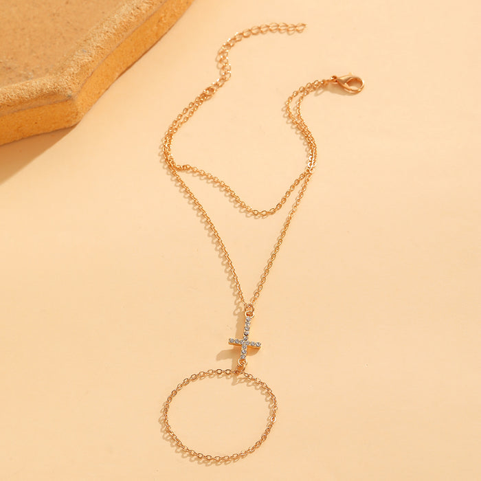 Wholesale Exclusive Diamond Finger Chain Personalized Chain Rhinestone