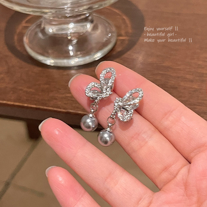 Wholesale Zircon Pearl Earrings