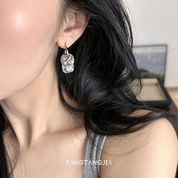 Wholesale silver Sugar Crystal Earrings New Arrival High-End Sense