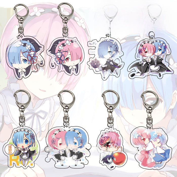 Wholesale Transparent keychain acrylic pendant