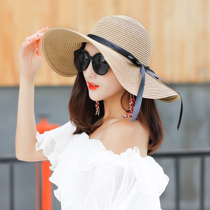 Wholesale Straw Hat Tourist Seaside Versatile Sunshade Hat Outdoor Camping Sunshade Hat