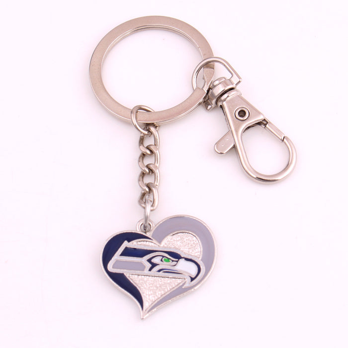 Wholesale Zinc Alloy Peach Heart Drip Oil Sports Pendant Keychain JDC-KC-HouHui001