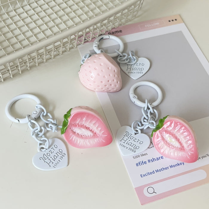 Wholesale Sweet Simulated Strawberry Keychain