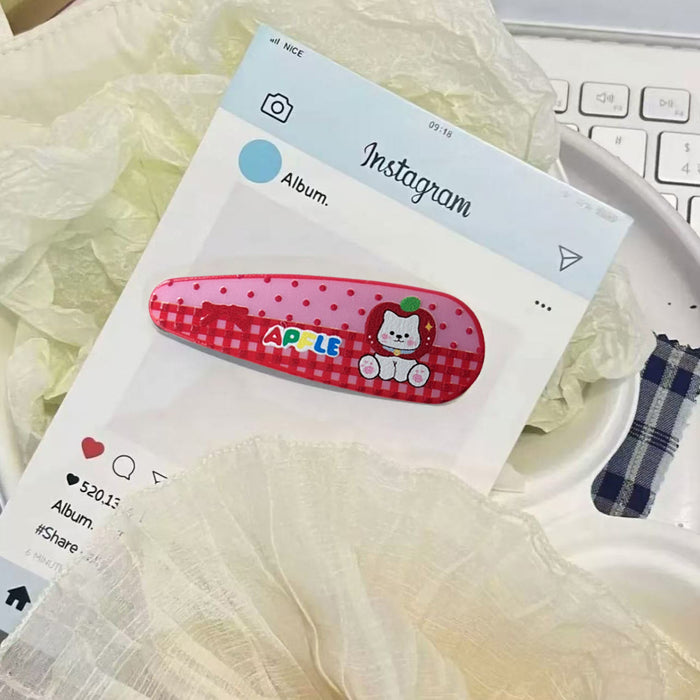 Wholesale Handmade Cartoon Polka Dot Checkered Children' s Hair Clip