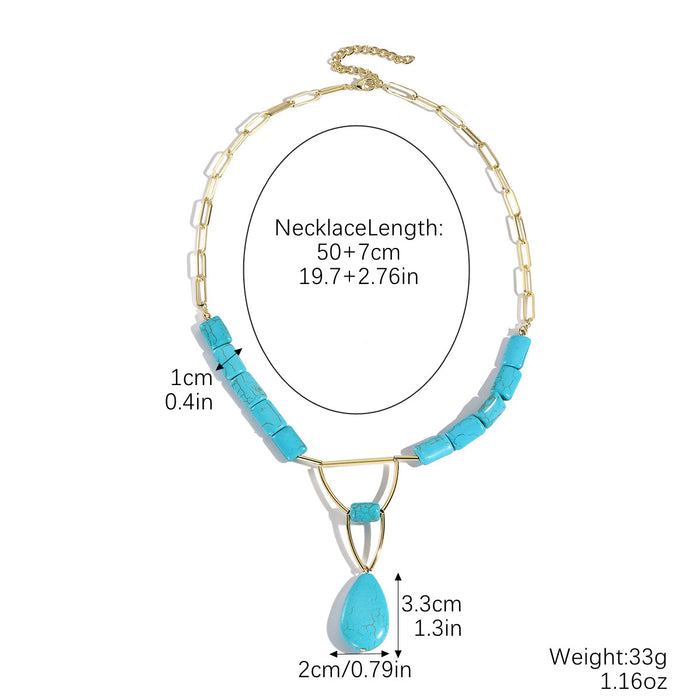 Wholesale Turquoise Bohemian Ethnic Style Necklace