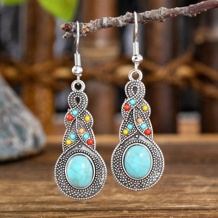 Wholesale Bohemian Vintage Drop Alloy Earrings Women' s Fashion Jewelry Accessory MOQ≥2