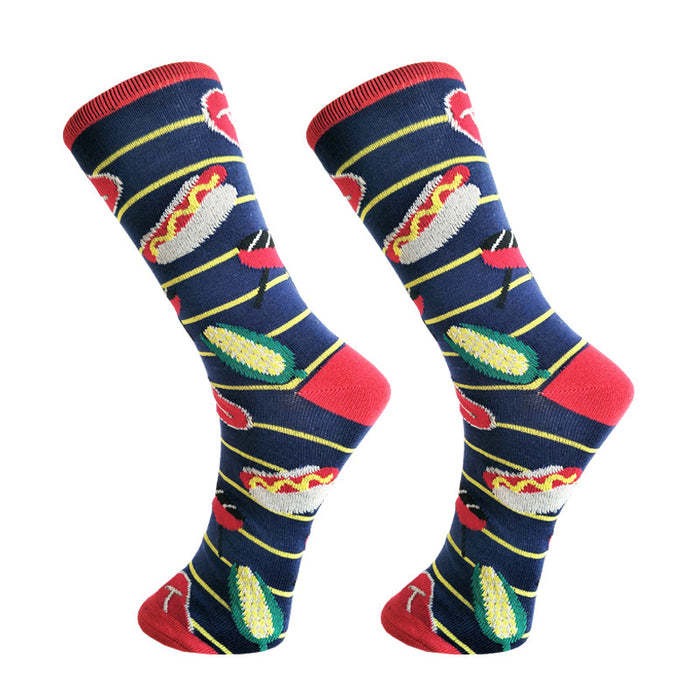 Wholesale Animal Series Cartoon Men's Middle Socks JDC-SK-YiYan079