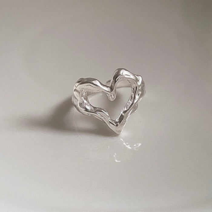 Wholesale Frosted Irregular Love Ring Women's Opening Adjusting Ring