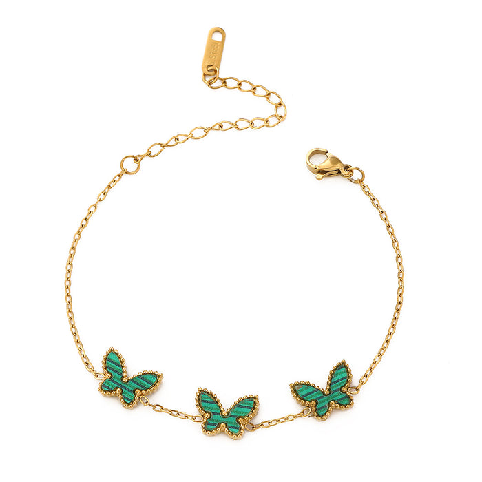 Wholesale Fashionable double-sided butterfly bracelet with a high-end feel
