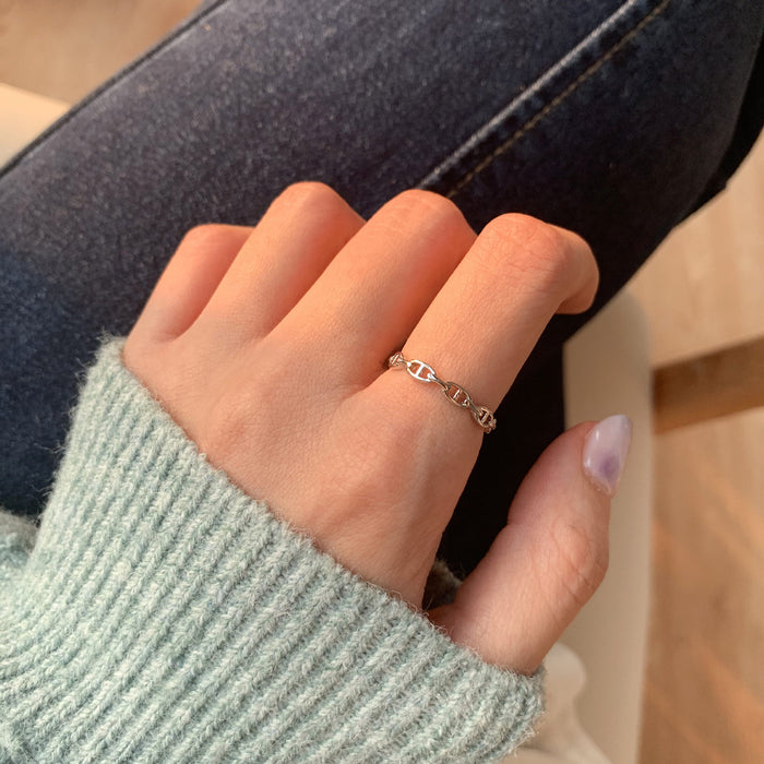 Wholesale Finger sterling silver ring, light luxury, niche, personalized, fashionable ring