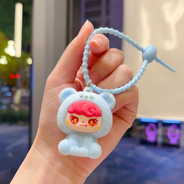 Wholesale Flocked  Keychain  Big Cousin Doll Pendant Accessory Exquisite Ornament Desktop Decoration Gift